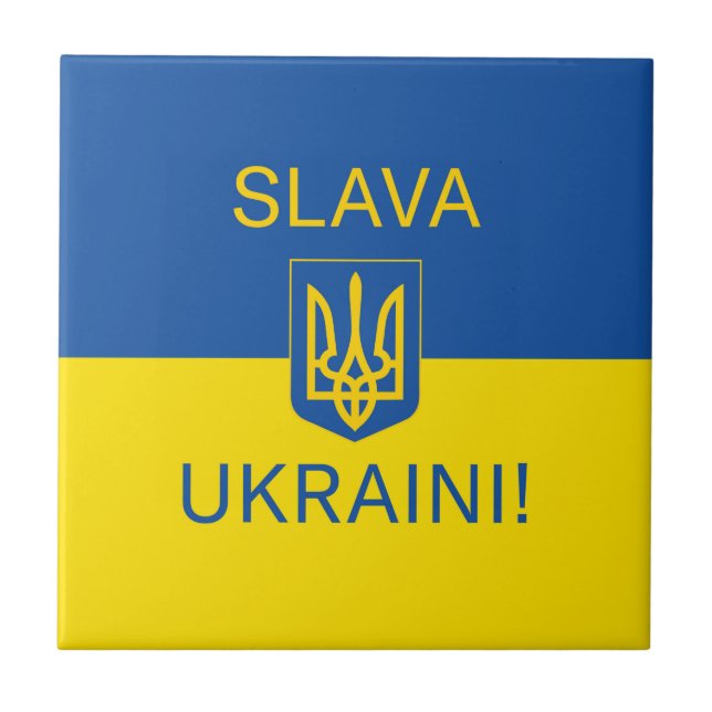 Slava Ukraini glory Ukraine war peace symbol patri (Frente)