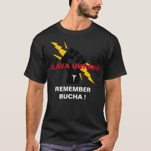 SLAVA UKRAINI LEMBRA-SE DA Camisa BUCHA