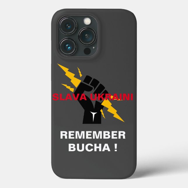SLAVA UKRAINI LEMBRA-SE DA capas de iphone BUCHA C (Verso)