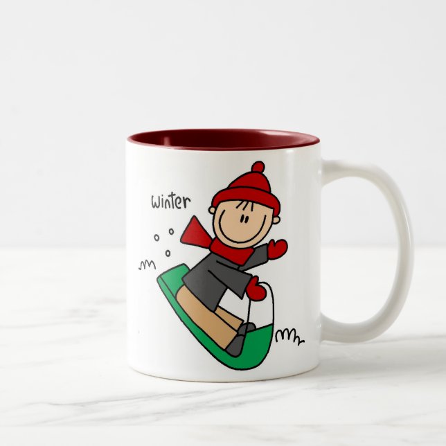 Sledding a caneca da neve do inverno (Direita)