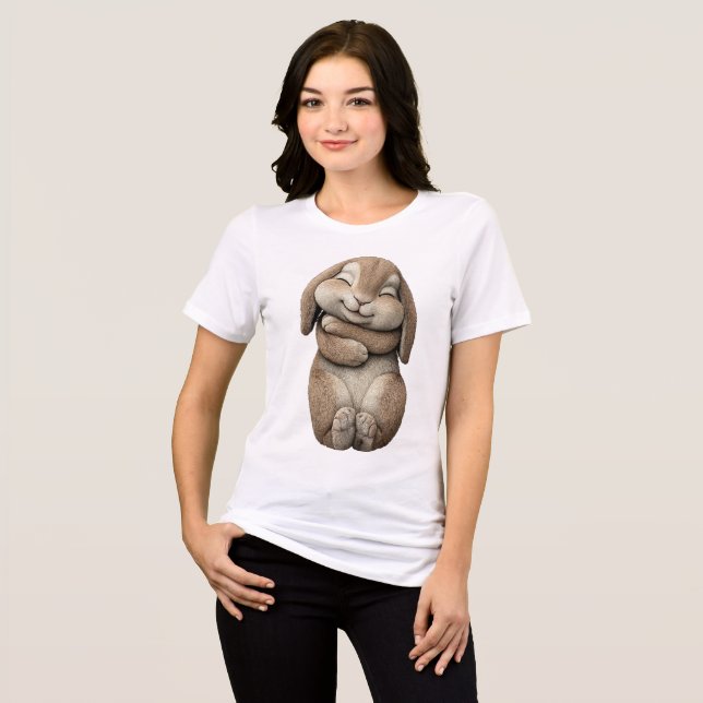 Sleeping Bunny Easter Shirt Too Cute To Handle (Frente Completa)