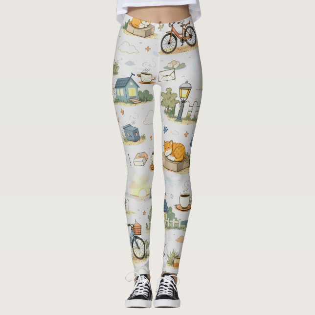 Sleepy Dawn Town Leggings (Frente)