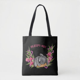 Sleepy Koala Tote Bag - Cozy e Design de beleza"