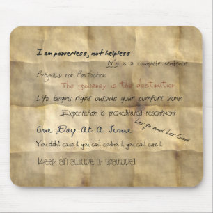 Slogan Mousepad inspirador do al-anon