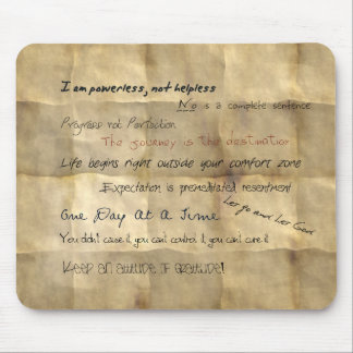 Slogan Mousepad inspirador do al-anon