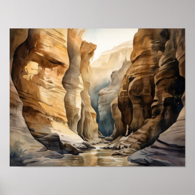 Slot Canyons Utah Landscape Art Impressão (Frente)