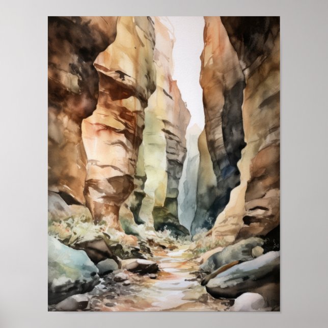 Slot Canyons Utah Landscape Art Impressão (Frente)
