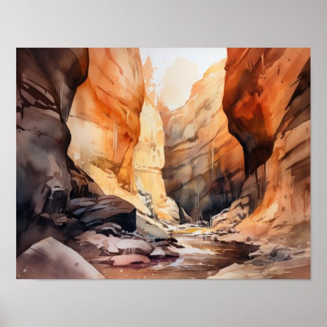 Slot Canyons Utah Landscape Art Impressão (Frente)