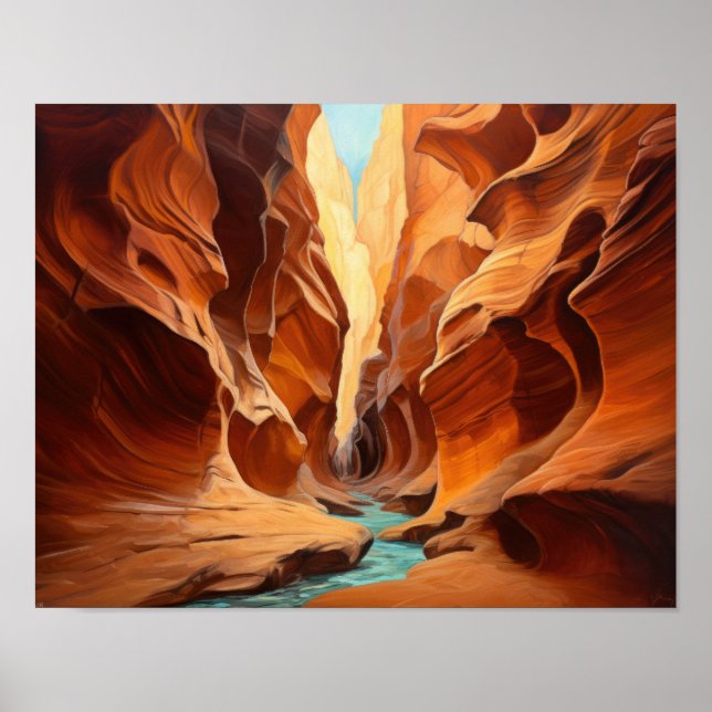 Slot Canyons Utah Landscape Art Impressão (Frente)
