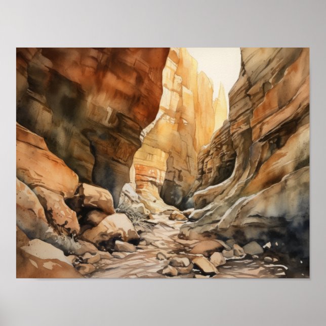 Slot Canyons Utah Landscape Art Impressão (Frente)