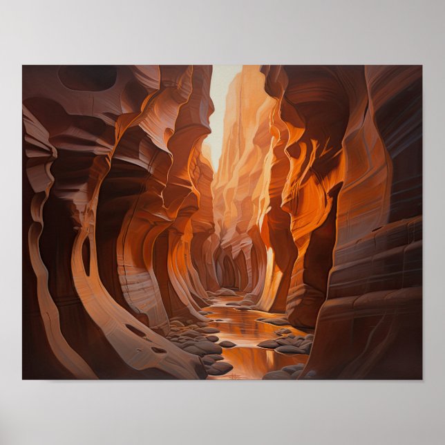 Slot Canyons Utah Landscape Art Impressão (Frente)