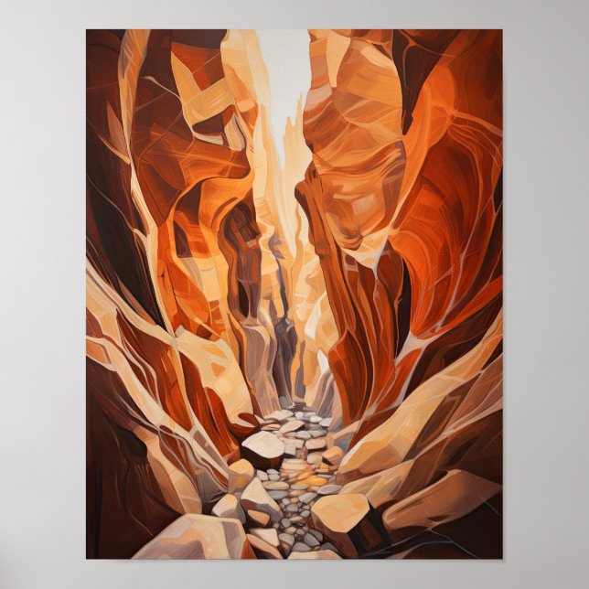 Slot Canyons Utah Landscape Art Impressão (Frente)