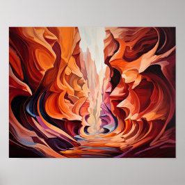 Slot Canyons Utah Landscape Art Impressão