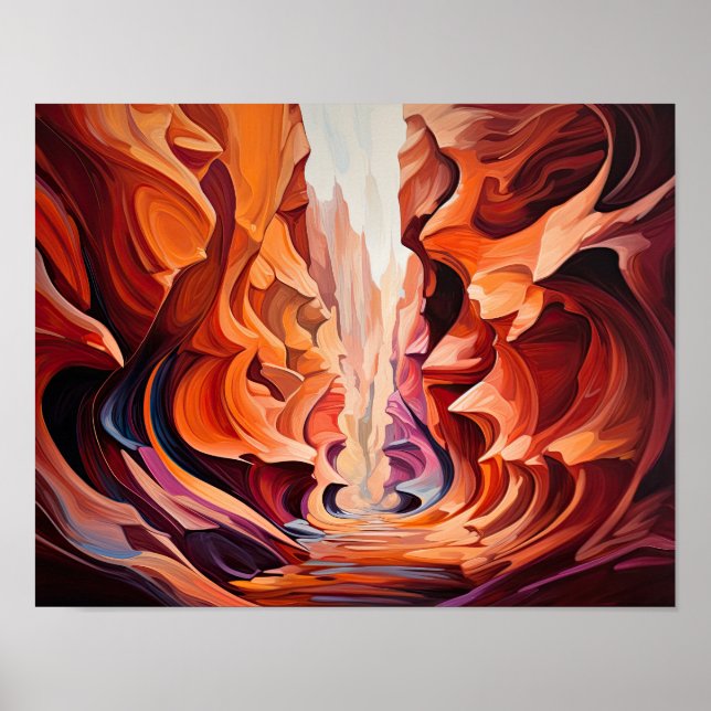 Slot Canyons Utah Landscape Art Impressão (Frente)