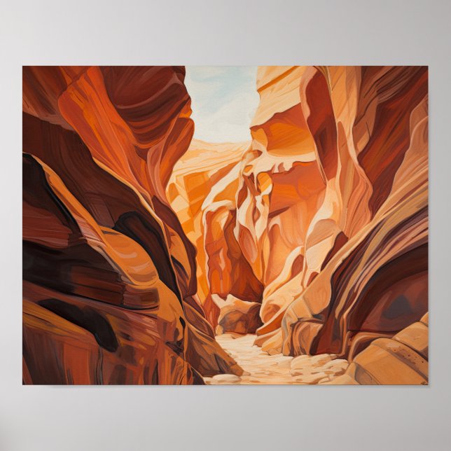 Slot Canyons Utah Landscape Art Impressão (Frente)