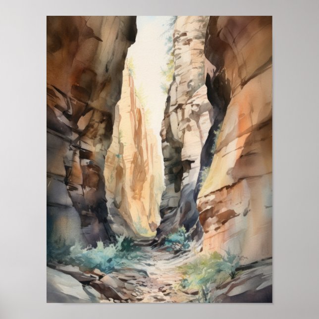 Slot Canyons Utah Landscape Art Impressão (Frente)