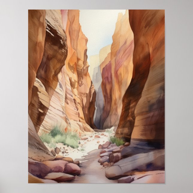 Slot Canyons Utah Landscape Art Impressão (Frente)