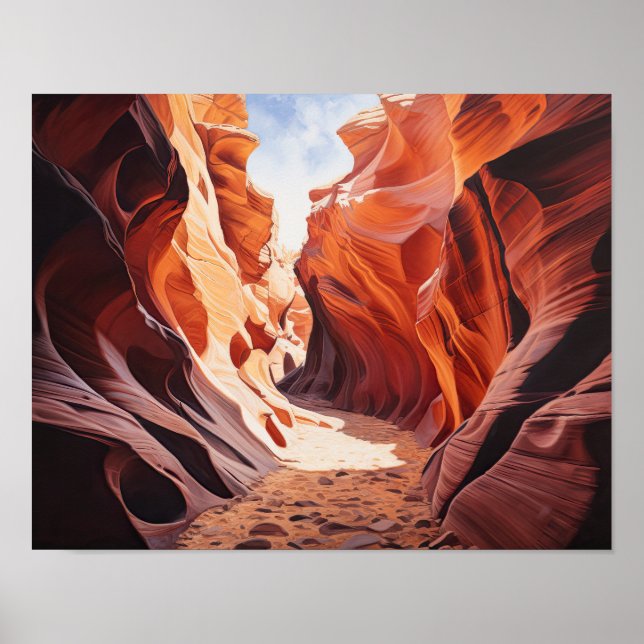 Slot Canyons Utah Landscape Art Impressão (Frente)