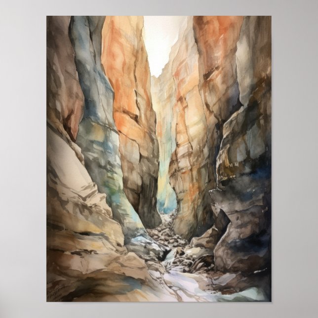 Slot Canyons Utah Landscape Art Impressão (Frente)