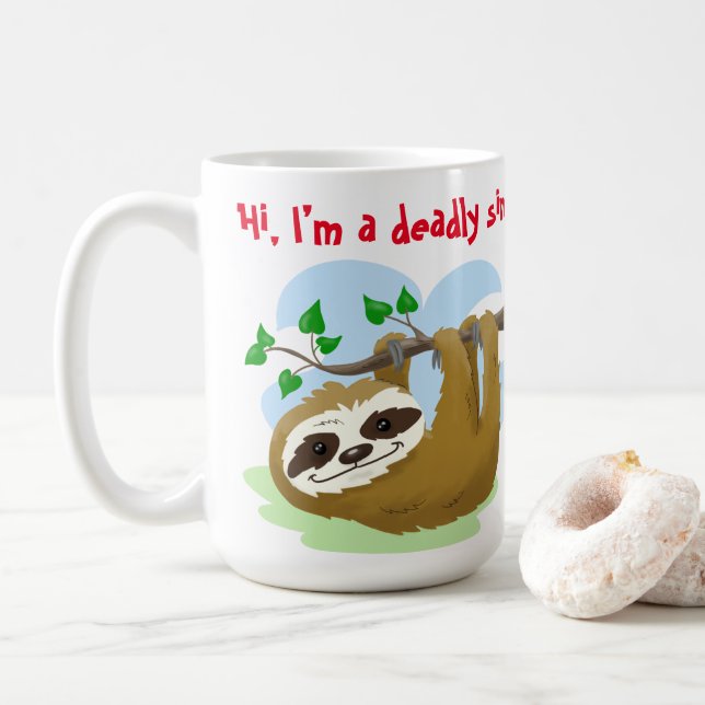 Sloth: A Caneca De Café Mais Morta (Com Donut)