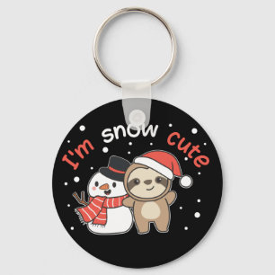 Sloth, sou Snow Cute Snowman Snowman Chaveiro