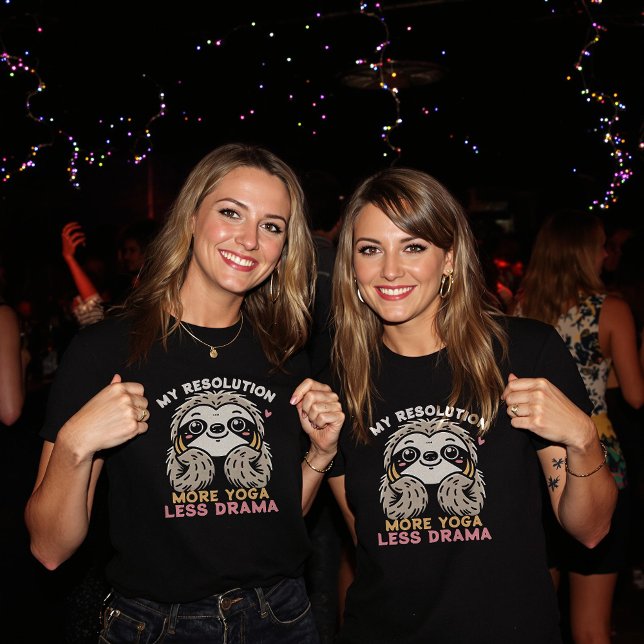 Sloth Yoga Metade Camisa - Mais Yoga, Menos Drama (Criador carregado)