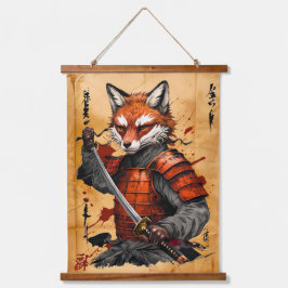 Sly Fox Samurai Warrior - Estilo de Tinta Japonês