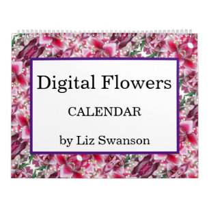 Sm, Med, Calendário Lg - Flores Digitais