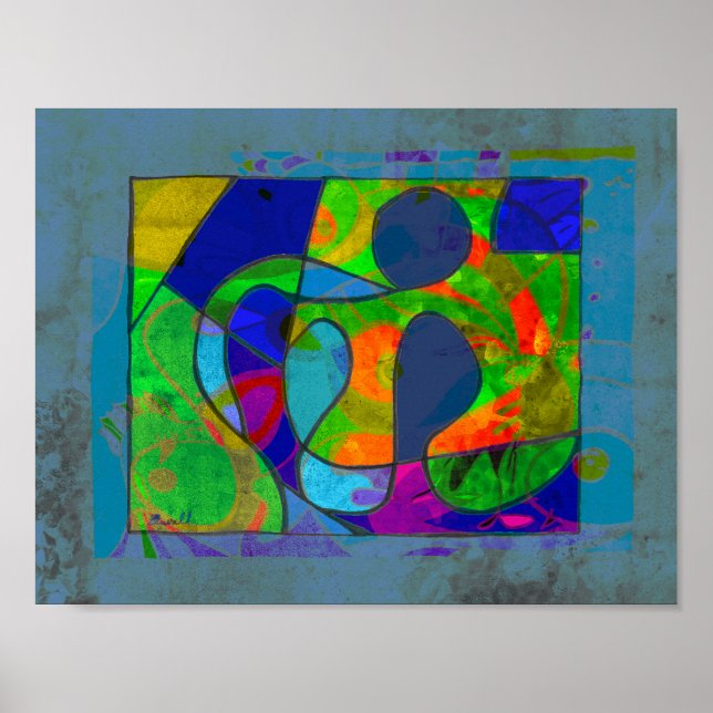 Small Abstract Art Poster 8.5 x 11 (Frente)