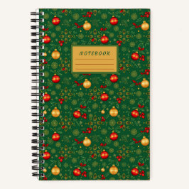 Small Emerald Green Christmas Notebook