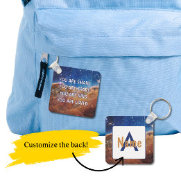 Smart Brave Kind Adorava Chaveiro personalizável