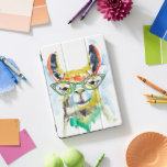 Smarty Pants Llama<br><div class="desc">Smarty-Pants Llama por Jennifer Goldberger. Possui uma lama fabulosa em estilo aquarela vestindo óculos divertidos.</div>