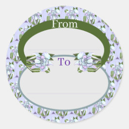 Smeraldo Flor, adesivo clássico redondo