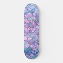 Smermaid Shimmery Satin Scales skateboard