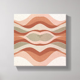 SmileGeométrico Wave Wall Art - Canvas escandinava