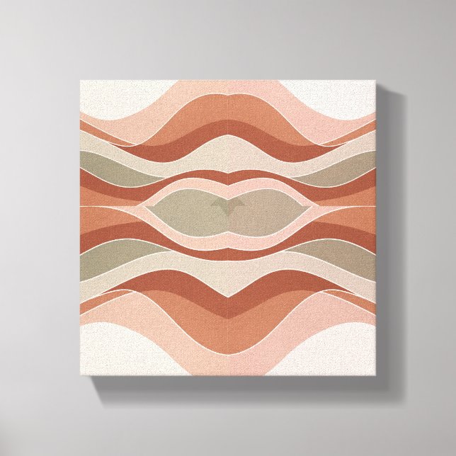SmileGeométrico Wave Wall Art - Canvas escandinava (Frente)