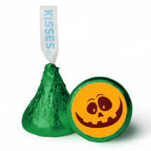 Smiley face de Halloween Laranja e Brown Hershey