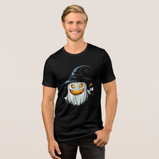 Smiling White Pumpkin Witch Design (Frente Completa)