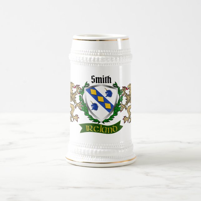 Smith/Smyth Irish Shield Beer Caneca de cerveja (Centro)