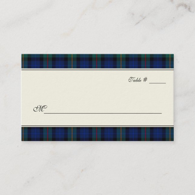 Smith Tartan Xadrez Casamento Cartões de Escolta (Frente)