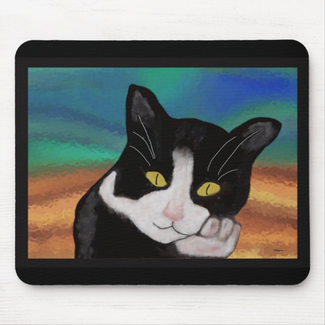 Smoking o gato Mousepad (Frente)