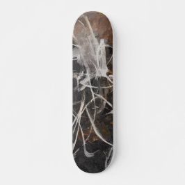Smoky Charcoal Web Abstract Skateboard
