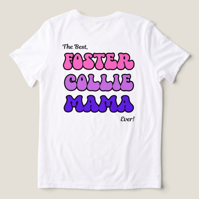 Smooth collie mama t-shirt (Verso do Design )