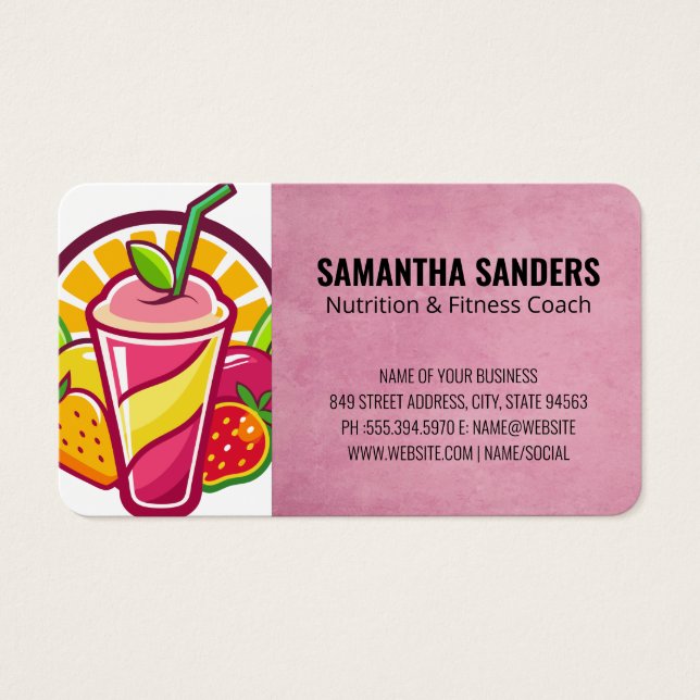 Smoothie de Frutas | Bebidas de Nutrição Saudável (Frente)
