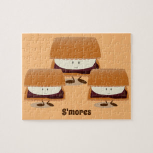 S'mores com quebra-cabeça de serra de vaivém da