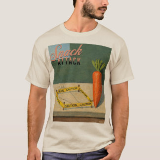 Snack Attack! Camiseta Vintage de Arte de Cenoura