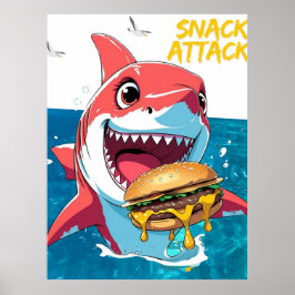 Snack Attack Shark – Poster de Verão