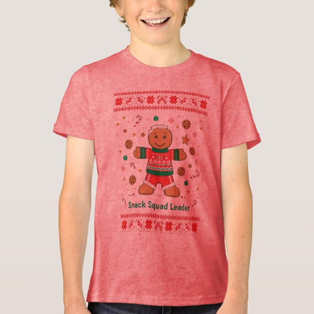 Snack Squad Leader Powered by Treats Ugly Sweater (Frente)