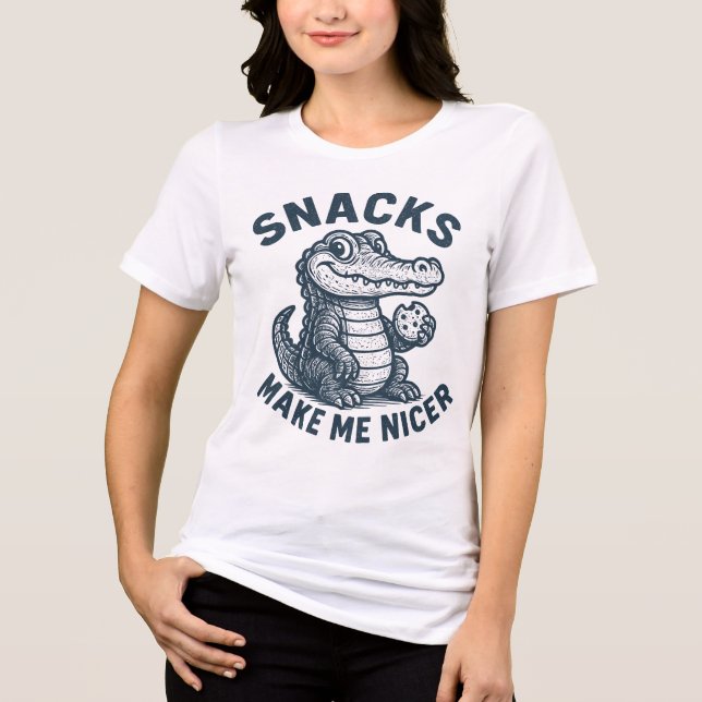 Snacks Make Me Nicer Vintage Alligator (Frente)