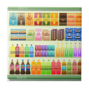 snacks para produtos de prateleira de supermercado